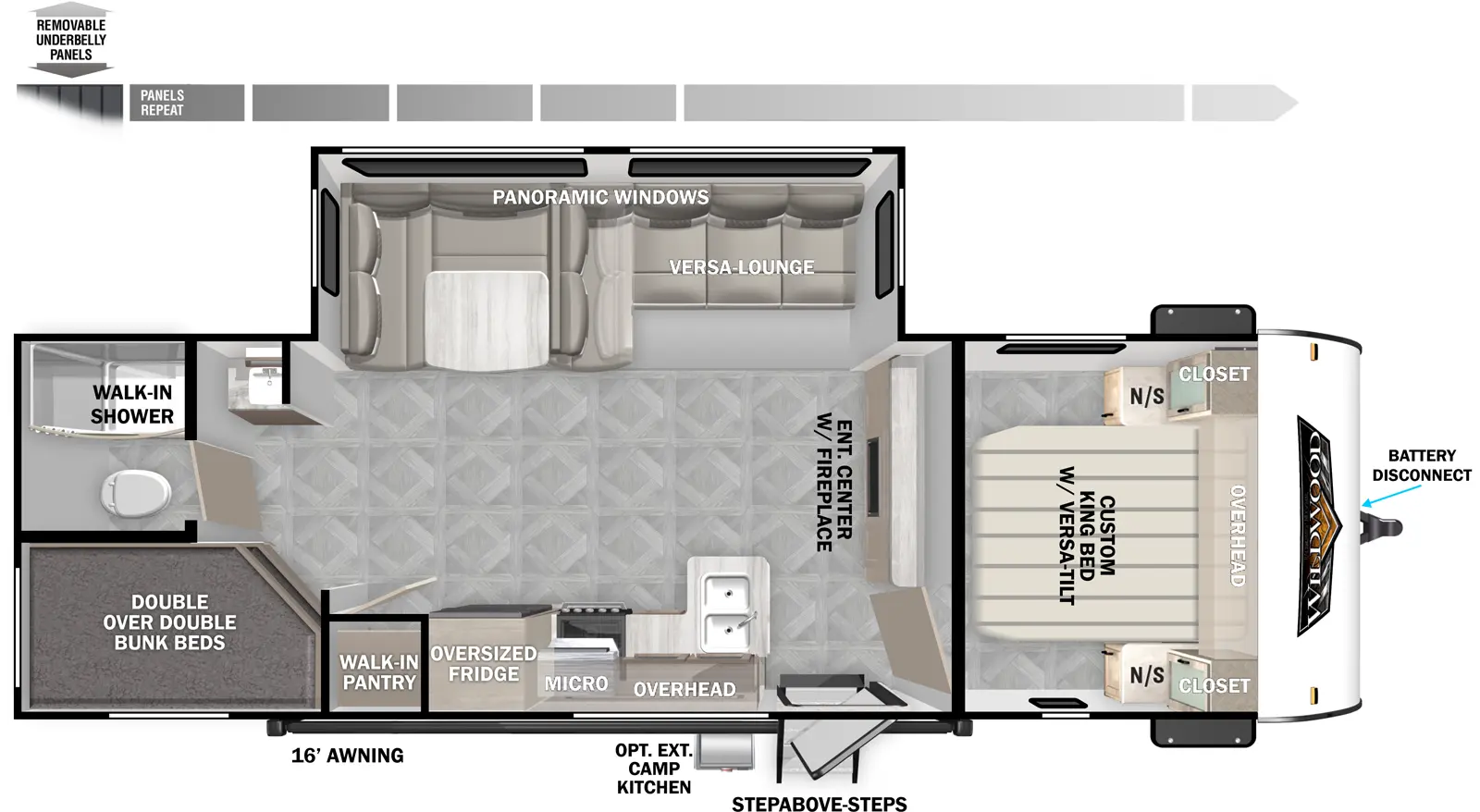 Wildwood 28DBUD Floorplan